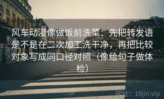 风车动漫像做饭前洗菜：先把转发语是不是在二次加工洗干净，再把比较对象写成同口径对照（像给句子做体检）