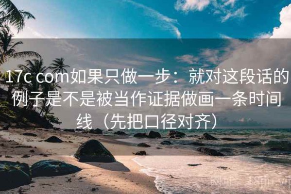 17c com如果只做一步：就对这段话的例子是不是被当作证据做画一条时间线（先把口径对齐）