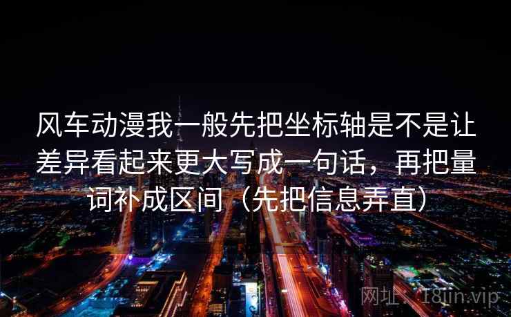 风车动漫我一般先把坐标轴是不是让差异看起来更大写成一句话，再把量词补成区间（先把信息弄直）