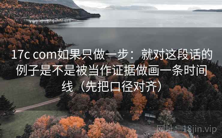 17c com如果只做一步：就对这段话的例子是不是被当作证据做画一条时间线（先把口径对齐）